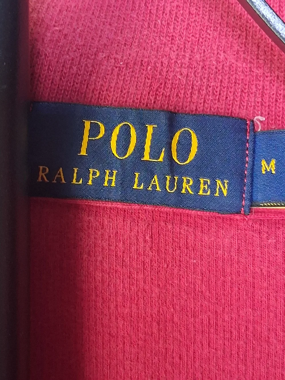 Polo Ralph Lauren Men's Red 1/4 Zip Pullover Sweater; Sz. M; 100% Cotton